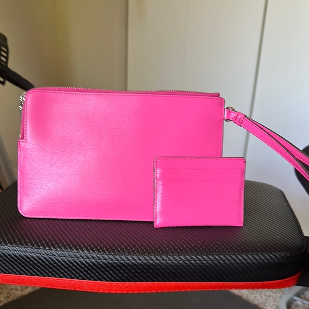 DKNY Pink Clutch and Card Holder - Picture 2 of 3